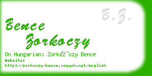 bence zorkoczy business card